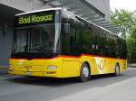 Postauto MAN-PostAuto mit Kurs nach Bad Ragaz, Bhf. Landquart, 31. Mai 2009 14:37 