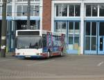 rostocker-strasenbahn-rsag RSAG-Infobus abgestellt auf dem Gel�nde der RSAG in H�he Hamburger Str.in Rostock.(02.06.09)