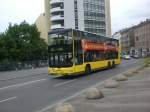 berlin MAN Lion's City DD (Doppelstock) auf der Linie 104 nach Stralau Tunnelstra�e am S-Bahnhof Julius-Leber-Br�cke.