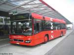Zurichsee und Oberland Volvo Nr. 28 der Zimmerbergbus beim umgebauten Busbahnhof von Horgen, Bahnhof.