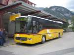Postauto Geschafft. P�nktlich um 18.05 erreicht am 20.6.09 der Integro 69 von PU AVG den Bahnhof Meiringen wieder. Nun gehts ins Depot und Morgen wieder auf die gleiche 8 st�ndige Reise.