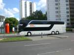 berlin Setra S 400er Serie (Top Class) der Firma BVB am U-Bahnhof Johannisthaler Chaussee.