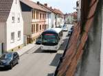 ludgwigshafen-busverkehr-rhein-neckar-brn MAN Lion's Regio als Schulbus von Hockenheim nach Altlu�eheim bei der Durchfahrt der engen Friedrichstra�e in Reilingen, Umleitungsbedingt. Der Subunternehmer f�r die BRN ist Fahr Mit Hoffmann.