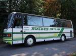 Setra S 200er Serie SETRA_S210H der Fa.RUCKES-Reisen wartet am Parkplatz der Marksburg auf Fahrg�ste; 080827