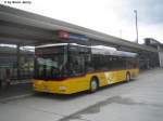 Postauto Nr. 205 (PU Rolf Stutz) am 23.6.09 beim Bahnhof Bonstetten-Wettswil