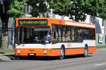 MAN Niederflurbus 1. Generation RBS, Worblaufen Nr. 4/BE 481'104 MAN NL 202 am 20. Mai 2009 in der Berner Rodtmattstrasse.