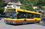 MAN Niederflurbus 1. Generation RBS, Worblaufen Nr. 19/BE 464'419 MAN NL 202 (ex. AAGL) am 20. Mai 2009 beim Bahnhof Bolligen.