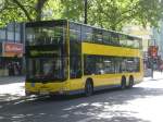 berlin MAN Lion's City DD (Doppelstock) auf der Linie M29 nach U-Bahnhof Hermannplatz am U-Bahnhof Adenauerplatz.