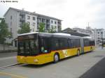 Postauto Nr. 244 (PU Rolf Stutz) am 23.6.09 als Linie 200 nach Z�rich-Enge beim Bhf. Affoltern am Albis. Dieser Wagen ist in der Garage Jonen untergebracht, daher tr�gt er auch ein Aargauer Kennzeichen.