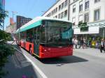 Hess Trolleybus BGT-N2C VB Biel - Hess-Swisstrolleybus BGT-N2C Nr.58 in der Bahnhofsstrasse von Biel am 13.06.2009
