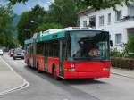 NAW Trolleybus VB Biel - NAW Trolleybus Nr.84 unterwegs auf der Linie 4 ohne Fahrleitung am Balainenweg in Nidau am 06.06.2009
