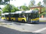 berlin Solaris Urbino auf der Linie M11 nach S-Bahnhof Sch�neweide an der Haltestelle Lichterfelde Ostpreu�endamm/K�nigsberger Stra�e.