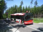 Solaris Urbino Am 1.8.09, dem Schweizer Nationalfeiertag wurde nach Sonntagsfahrplan gefahren. Deshalb war auch ein Stadtbus auf der Linie 12 im Einsatz. An diesem Tage der Wagen 287, wo er sich bei der Endstation Bruderhaus vor dem gleichnamigen Wildpark zeigt.