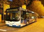 wuppertaler-stadtwerke Wenn es Nacht wird im Tal: MAN-Bus 0601 auf Nachtexpre�-Linie NE 3 nach Markland Hst Elberfeld Bahnhof