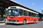 Volvo B10M Busland AG, Burgdorf Nr. 23/BE 371'486 Volvo/Lauber (ex AAGK Koppigen Nr.3) am 12. August 2009 beim Bahnhof Burgdorf.