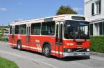 Volvo B10M Busland AG, Burgdorf Nr. 23/BE 371'486 Volvo/Lauber (ex AAGK Koppigen Nr. 3) am 12. August 2009 im Bahnhof Burgdorf.