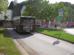 saarbrucken Dieser Bus ist gerade an der Haltestelle Hansahaus in Saarbr�cken weg gefahren, und ist als Linie 105 auf dem Weg zum Echberg in Saarbr�cken.