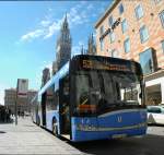 munchner-verkehrsgesellschaft-mvg Wagennummer 5342 am 31.05.09 auf der Linie M52 am Marienplatz