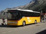Postauto Setra S412 UL BE 401263 auf dem Grimselpass. Dieser Setra f�r als Zusatzwagen zur 4-P�ssefahrt bis auf den Grimselpass!
Aufgenommen am 14.08.2009 