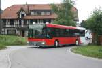 MAN Niederflurbus 2. Generation Sensetalbahn, Bern, Nr 33 (BE 480'467, MAN NL313/A21, 2002) am 21.8.2009 in Th�rishaus.