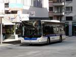 man-niederflurbus-3-generation-lions-city Postauto - MAN Lion`s City Nr.268 SG 198268 unterwegs bei den Haltestellen im Zentrum von Rorschach am 16.08.2009
