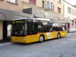 Postauto Postauto - MAN Lion`s City SG 11043 unterwegs auf der Linie 244 bei den Haltestellen im Zentrum von Rorschach am 16.08.2009