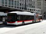 stgallen VBSG - Hess-Swisstrolleybus BGT-N2C Nr.172 unterwegs auf der Linie 1 bei den Haltestellen vor dem Bahnhof St.Gallen am 16.08.2009
