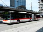man-niederflurbus-3-generation-lions-city VBSG - MAN Lion`s City Bus Nr.281  SG 198281 unterwegs auf der Linie 2 bei den Haltestellen vor dem Bahnhof St.Gallen am 16.08.2009