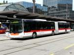 man-niederflurbus-3-generation-lions-city VBSG - MAN Lion`s City Bus Nr.298  SG 198298 unterwegs auf der Linie 7 bei den Haltestellen vor dem Bahnhof St.Gallen am 16.08.2009
