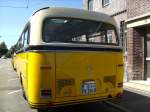Mercedes-Benz Mercedes Benz O 322 von 1962 der SSB in Warteposition vor der Stra�enbahnwelt Stuttgart (Stra�enbahnmuseum).
