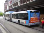 saarbrucken Ein weiterer MAN-Gelenkbus an seiner Haltestelle am Hauptbahnhof.