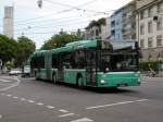 basler-verkehrsbetriebe-bvb MAN NG 353/A23 mit der Betriebsnummer 787 f�hrt am Burgfelderplatz auf der Linie 50 Richtung Bahnhof SBB.