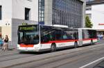 man-niederflurbus-3-generation-lions-city VBSG, St. Gallen Nr. 295/SG 198'295 MAN Lion's City am 8. September 2009 am Marktplatz.
