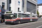 NAW Trolleybus VBSG, St. Gallen Nr. 154 NAW/Hess-Gelenktrolleybus am 8. September 2009 am Marktplatz.
