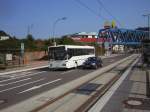 saarbrucken Ein Mercedes Bus der gerade als Schulbus unterwegs ist. Das Foto wurde am 08.09.2009 am R�merkastell aufgenommen.