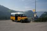 Kt. Graubunden PU Luk, Gr�sch, GR 60'300 (MB Sprinter 312D 4x4, 1999) macht am 9.9.2009 Mittagspause bei der Endstation Fanas, Tr�gli. 