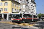 NAW Trolleybus VBSG, St. Gallen Nr. 151 NAW/Hess-Gelenktrolleybus am 8. September 2009 zwischen Marktplatz und Bahnhof.