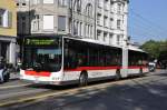 man-niederflurbus-3-generation-lions-city VBSG, St. Gallen Nr. 282/SG 198'282 MAN Lion's City am 8. September 2009 zwischen Marktplatz und Bahnhof.
