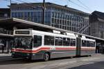 NAW Trolleybus VBSG, St. Gallen Nr. 166 NAW/Hess-Gelenktrolleybus am 8. September 2009 beim Bahnhof St. Gallen.