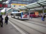 saarbrucken Hier ist ein MAN Gelenkbus zu sehen. Das Foto wurde am 15.09.2009 in Saarbr�cken am Hauptbahnhof aufgenommen.
