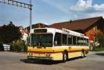 Berner Oberland STI Thun Nr. 52/BE 396'552 Saurer/R&J SH am 9. August 2009 Wimmis, Bahnhof