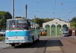 Fleischer Ein Fleischer S5 am 19.09.2009 vor dem Stra�enbahndepot Schkeuditz, welches an diesem Wochenende sein 100-j�hriges Bestehen feiert.