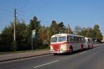 H6B Der H6 Bus der Verkehrsbetriebe Halle/Saale durchf�hrt am Morgen des 20.09.2009 den Schkeuditzer Ortsteil Modelwitz.