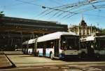 luzern VBL Luzern Nr. 231 Hess/Hess Doppelgelenktrolleybus am 15. August 2009 Luzern, Bahnhof
