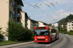 luzern Der NAW/Hess/Siemens BGT 5-25 Nr. 191 'M�bel Egger' am 21.8.09 auf dem Weg in Richtung Matthof bei der W�rzenbachmatte.