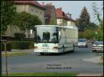setra-s-300er-serie E NV36 ls Linie 550 nach Finsterwalde. Hier in Herzberg.
