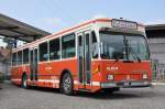Saurer Garage Grundbacher, Aefligen Nr. 1/BE 607'078 Saurer R&J SH (ex AAGK, Koppigen/ ex STI, Thun Nr. 48) am 22. September 2009 beim Bahnhof Aefligen.