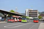 Bls Busland AG, Burgdorf Nrn. 36, 5, 40 und 29 am 22. September 2009 beim Bahnhof Burgdorf.