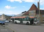 mercedes-benz-o-405-n-niederflur-stadtversion Mercedes-Bus in Freiberg beim Einbiegen in die Bahnhofstra�e - 24.10.2006
