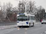 NAW Trolleybus TL - NAW Trolleybus Nr.770 unterwegs auf der Linie 6 in Lausanne am 19.12.2009